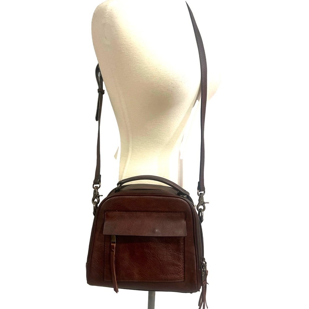 IVTG Vintage Handmade Real Leather Crossbody Satchel